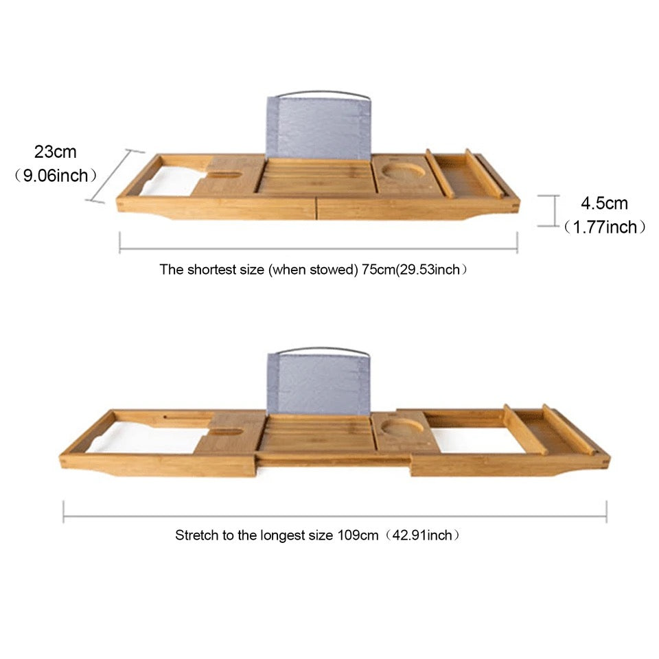 Bathtub wooden tray